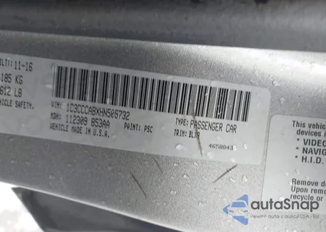 2017 Chrysler 200 Limited Platinum из США, поврежденный, VIN 1C3CCCABXHN505732